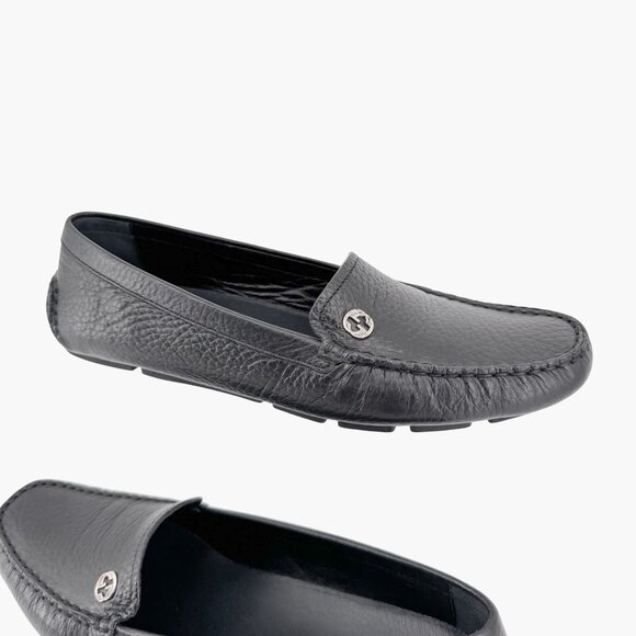 Gucci Interlocking GG Driving Loafers EU 36.5 US 6.5 Black Leather Flat Shoe - Picture 10 of 14